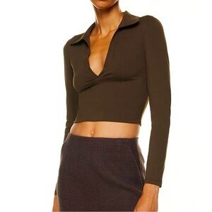 BNWOT Aritzia Babaton Contour Polo Longsleeve